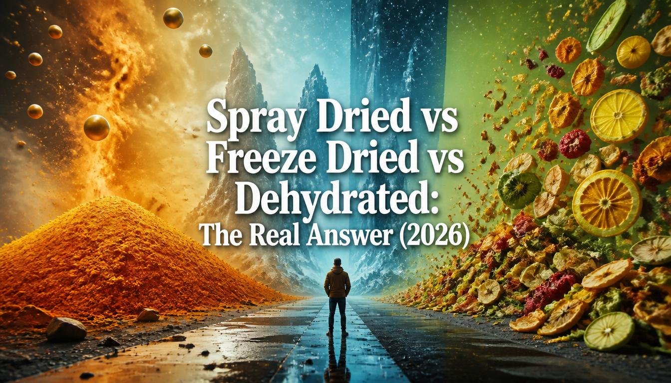 Spray Dried vs Freeze Dried vs Dehydrated